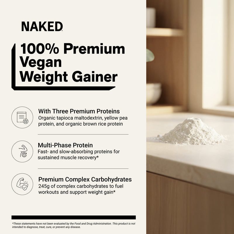 Vanilla Vegan Mass Gainer Supplement - Vanilla (Vegan) 12LB